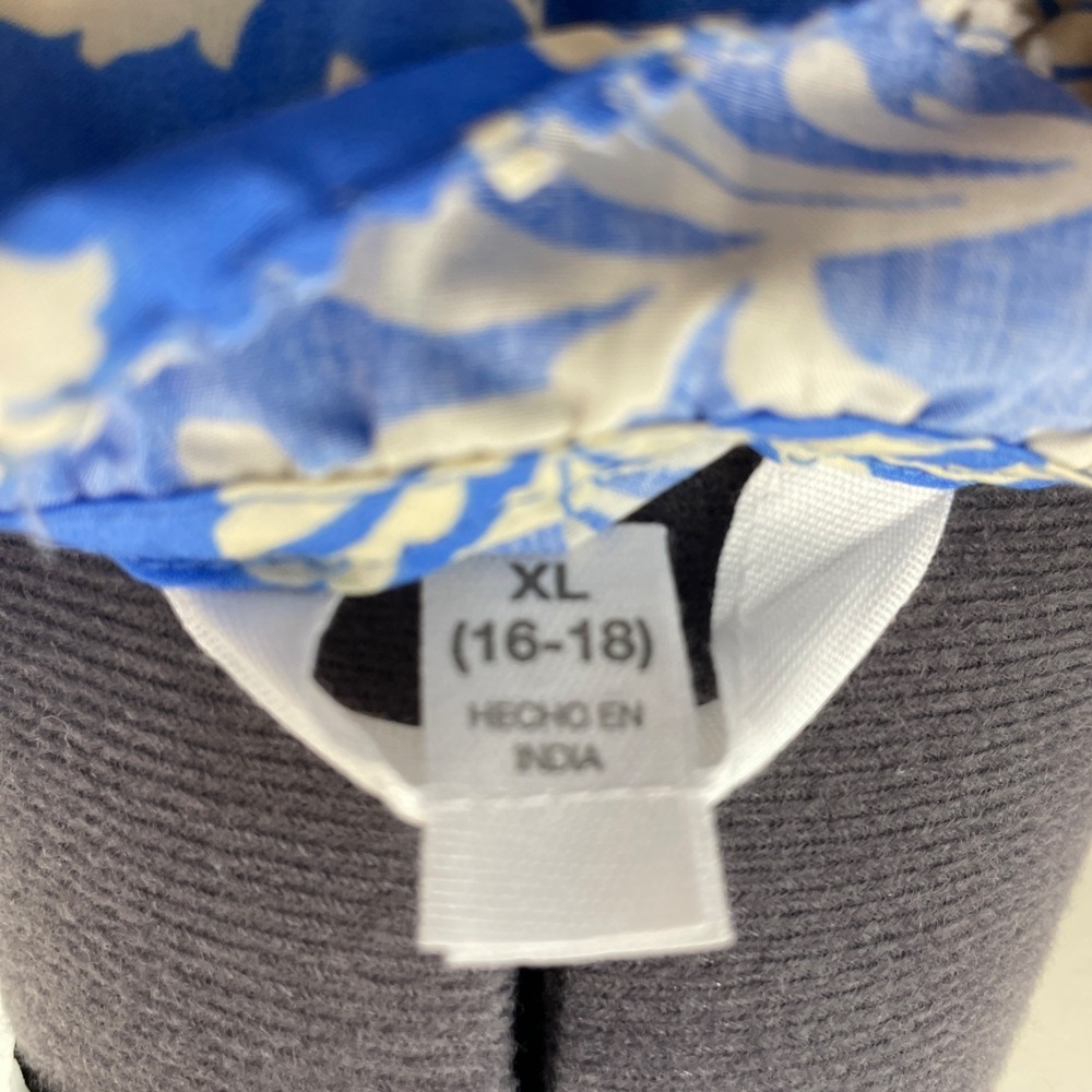 Eurosummer Coastal Blue Floral Dress XL 16-18 Resortwear Vacationwear - Picture 8 of 14